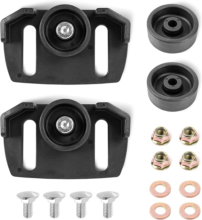 Canamax 490-241-0038 Universal Rolling Skid Shoes Set for Snowblower - Fit Most 2-Stage and 3-Stage Snow Thrower - Compatible with Craftsman MTD Arnold Troy-Bilt Cub Cadet Yard-Man Ariens and More