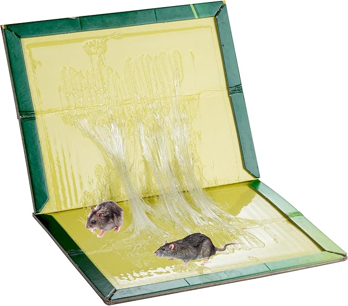 10-Pack Large Mouse Glue Traps with Enhanced Stickiness, Rat Snake Sticky Pad Board for House Indoor Outdoor, Easy to Set, Extra Large