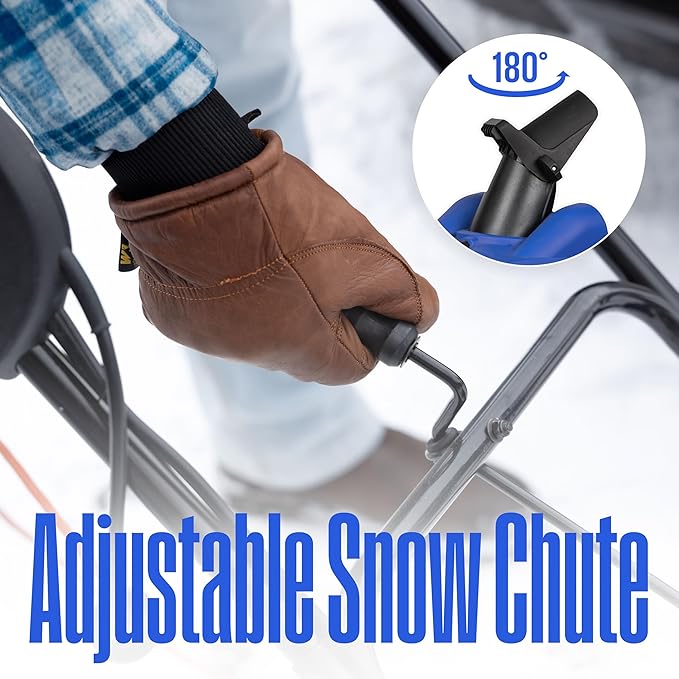 Westinghouse WSnow20 Corded Snow Blower 20 Inch, Steel Auger, Dual LED Lights, 1800 Watt Motor, Electric Snow Blower with 25ft Throwing Distance, Plows 680lbs/min, Adjustable Chute
