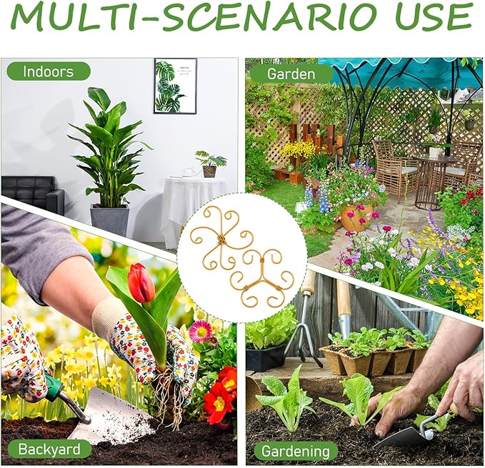 4-Pack Plant Stem Support, Plant Stabilizer for Indoor Plants, Monstera Plant Support System, Plant Stem Holder for Fixing Green Plants and Vines (B)