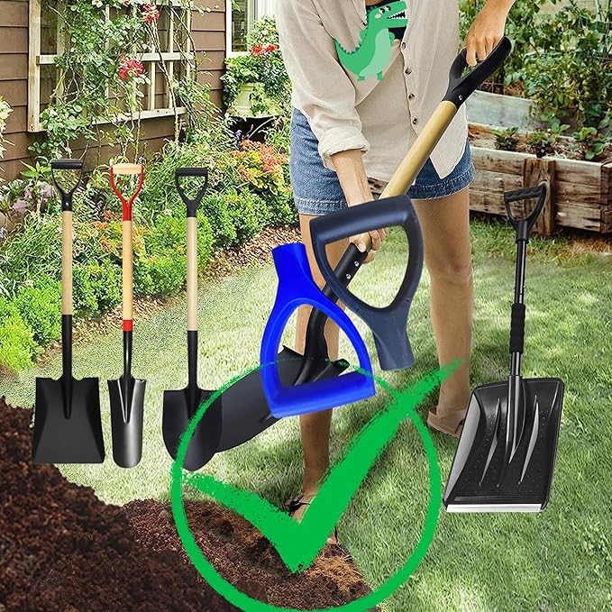 D-Type Plastic Shovel Handle 1-1/4 "Inner Diameter 32mm Snow Shovel Replacement Handle Garden Digging rake Accessories Ground Shovel Garden Shovel Handle Replacement (2PCS)