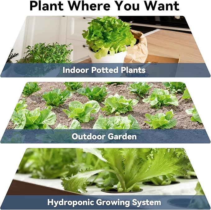 Mix Salad Seed Pods for Aerogarden, Ahopegarden, iDOO Hydroponics Growing System Indoor Herb Garden, 400+ Seeds(12-Pods)