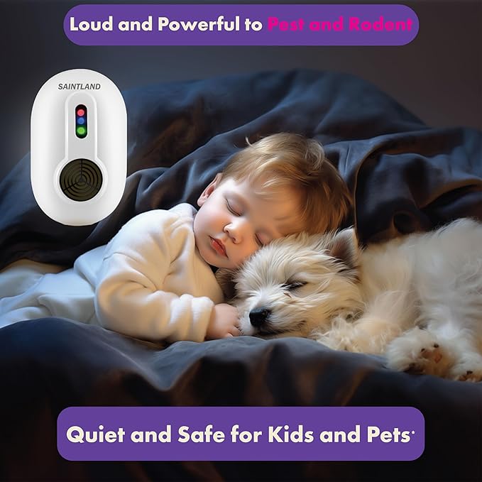 3-Wave Ultrasonic Mouse Repeller, E-Magnetic & Ultrasonic Wave, Indoor Plug-in Repellent, Repel Mouse, Rat, Squirrel SD-042