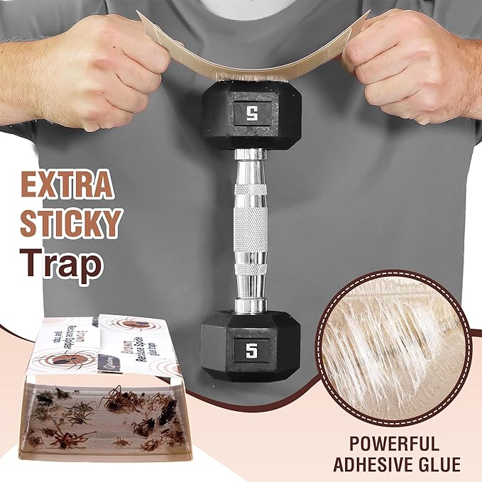 Qualirey 18 Pack Spider Traps Indoor for Brown Recluse Spiders, Extra Sticky Large Insect Glue Boards for Black Widows, Sac, Wolf and Other Crawling Bugs Inside Home