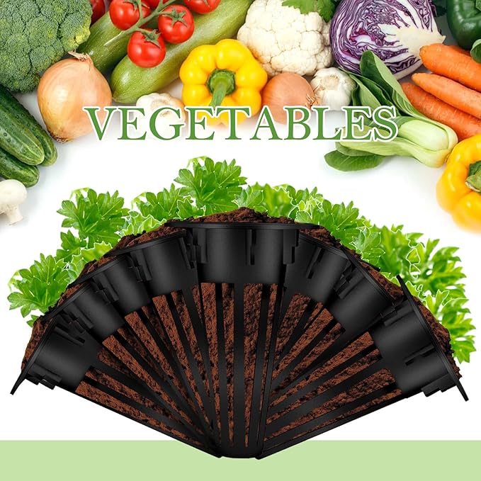 Cunhill 100 Pcs Hydroponic Growing Kit Include 50 Pcs Plant Replacement Basket Containers and 50 Pcs Seed Pot Label Compatible with Hydroponic Growing System(0.5 Inch,Black)