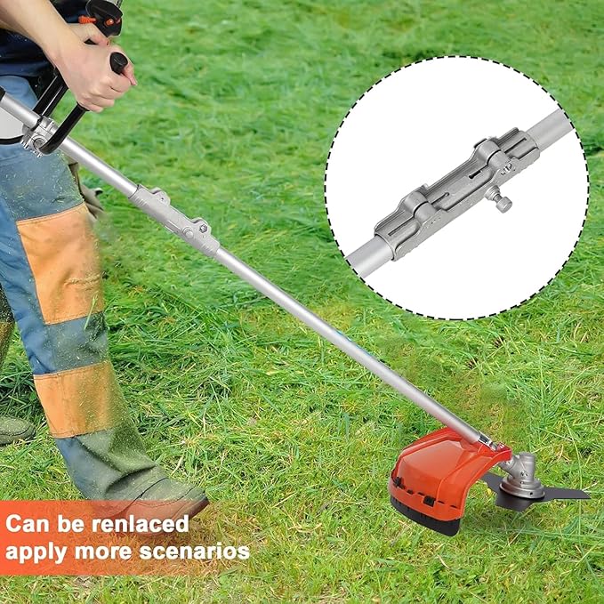 2025 Upgraded Weed Wacker, 52CC Gas Powered Weed Eater, 2 in 1 Gas String Trimmer and Grass Cutter with 3 Teeth Brush Cutter Blade, Lightweight Hedge Trimmer Edger Lawn Tool for Garden Yard