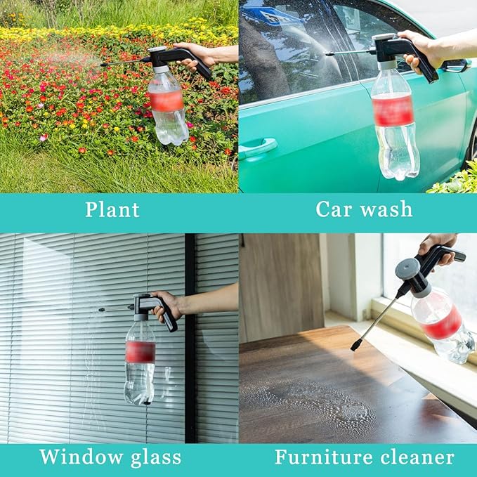 electric sprayer, watering can，garden sprayer you may never have seen, Cola bottle for direct use, USB fast charging with adjustable spout for gardening, Yard, Cleaning