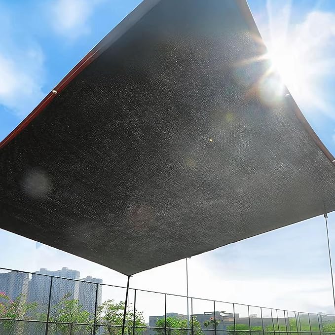 winemana Black Shade Cloth 70%, 5x10 FT Mesh Tarp - Garden Shade for Greenhouse, Patio, Vegetables, Plants Cover and Chicken Coops, Sun Shade Net for Outdoor Protection with Reinforced Grommets