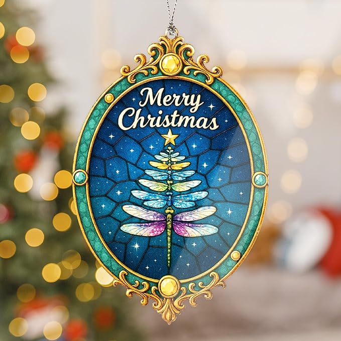 Dragonfly gifts - dragonfly suncatcher - dragonfly gifts - Dragonfly ornament - dragonfly decor - Christmas ornament 2025 - Suncatcher Effect window hanging - car hanging
