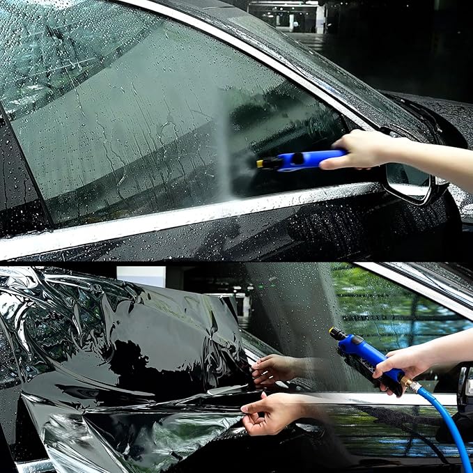 NEWISHTOOL Tint Smart Pouch Power Keg Sprayer Bag with 13 Feet Flexible Hose and Inner Filter, Chargeable Battery Powered Pump System for Window tinting, PPF and Auto Detailing