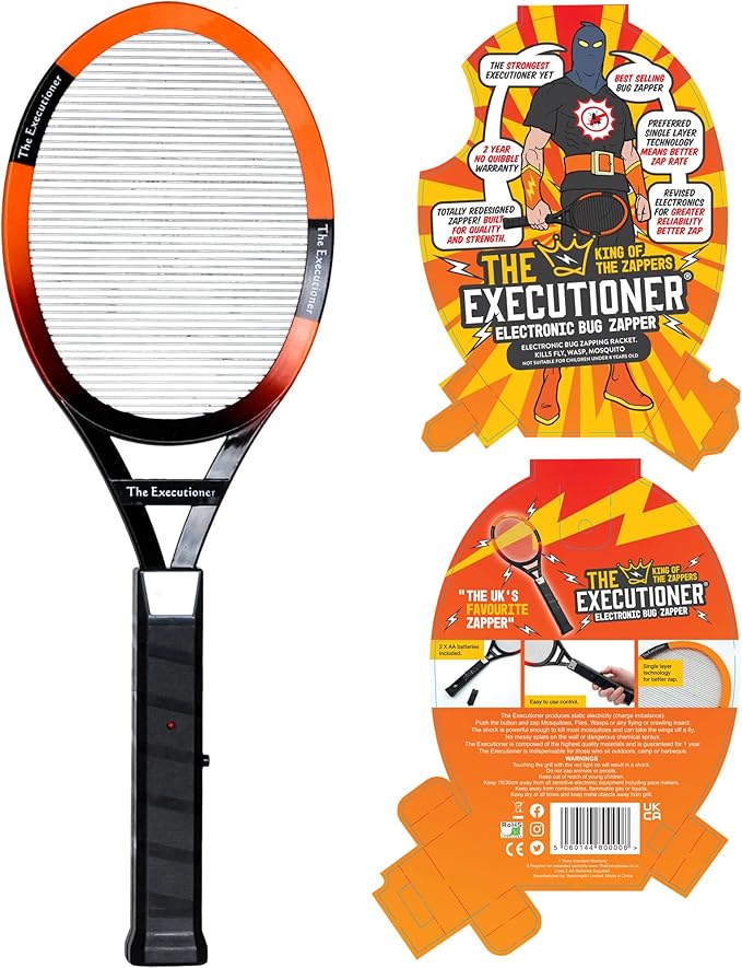 The Executioner Fly Killer Mosquito Swatter Racket Wasp Bug Zapper Indoor Outdoor Over 50cm Long