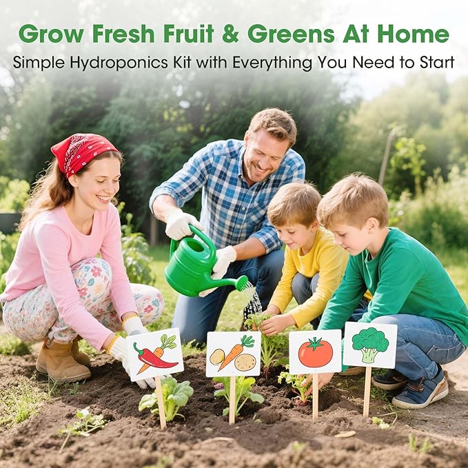 129Pcs Hydroponic Pods Kit with A&B Plant Food, Hydroponic Pods with 50 Grow Sponges, 50 Plant Labels,12 Grow Baskets, 12 Grow Domes and 1 Tweezers - Compatible with Aerogarden Grow Anything Herb Kits