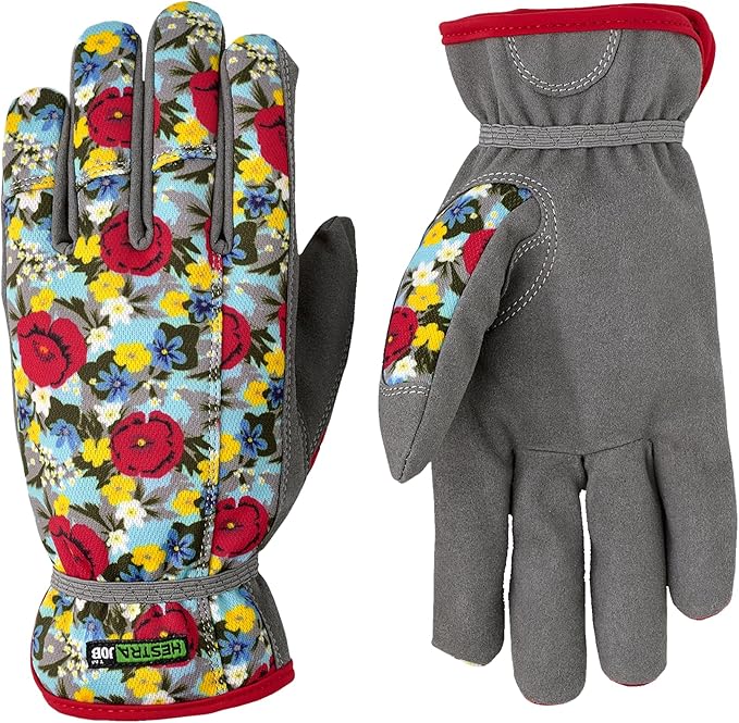 Hestra Job Garden Robin Durable Adult Work and Gardening Gloves, Washable Gloves for Everyday Gardening, Yard Work & Tool Use