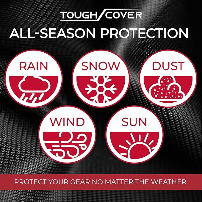 Tough Cover 600D Snow Blower Cover - Standard, Xtreme Black, 600D Marine-Grade Fabric - Heavy Duty Waterproof Outdoor Cover w/UV Protection & Dust Protection - Universal Fit up to 70"L x 54"W x 30"H