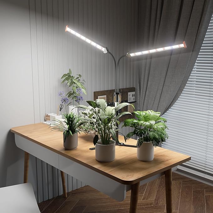 GooingTop Grow Light for Indoor Plants Growing Full Spectrum LED Lamp with Optional Dimming & Timer