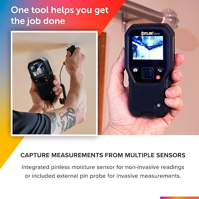 FLIR MR160 - Thermal Imaging Moisture Meter - with IGM (Infrared Guided Measurement), Pin and Pinless