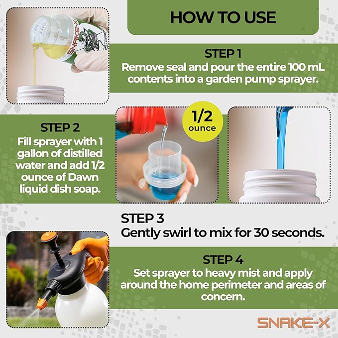 Snake Deterrent for Yard, Homes, and Outdoor Areas – Non-Toxic Essential Oil Blend