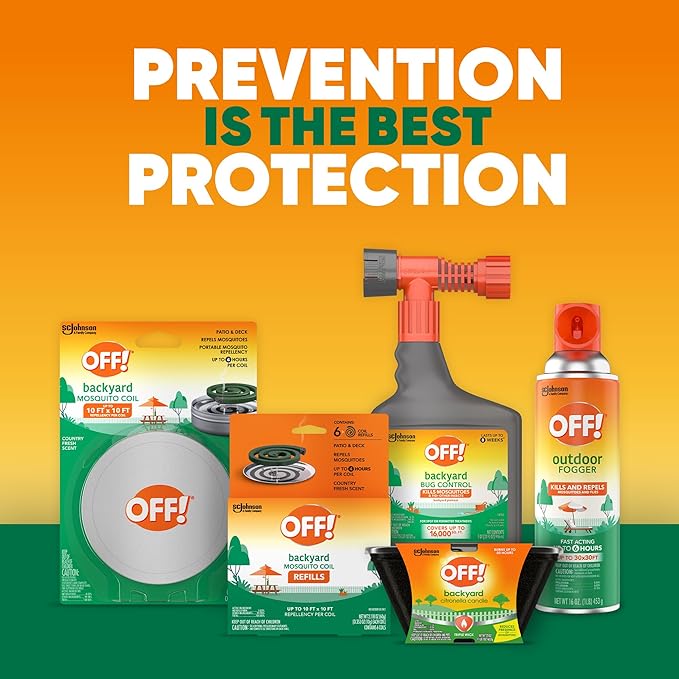 OFF! Outdoor Insect & Mosquito Repellent Fogger, Backyard Pretreat, Kills & Repels Insects in an up to 900 sq, ft, Area, 16 oz (Pack of 4)