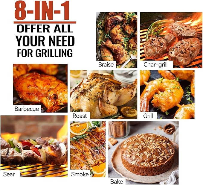 Z GRILLS Wood Pellet Grill Smoker with PID 2.0 Controller, 459 SQ.IN, 450°F Max Temperature, 8 in-1 BBQ Grill, LCD Screen, Meat Probes, Rain Cover, Backyard Camping Bake and Roast, 450E