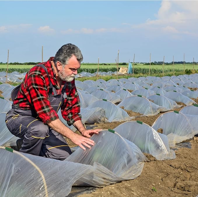 Jetec 128 Pieces Clamp for PVC Pipe Greenhouses, Row Covers, Shelters, Bird Protection, 2.4 Inches Long (Green,For 1/2 Inch PVC Pipe)