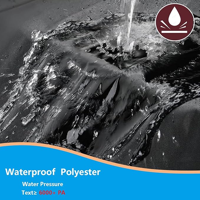 Oslimea Outdoors Snow Blower Cover - 600D Heavy Duty Polyester, Waterproof, UV Protection, Universal Size for Most Electric Two Stage Snow Blowers 47" L x 31" W x 37" H