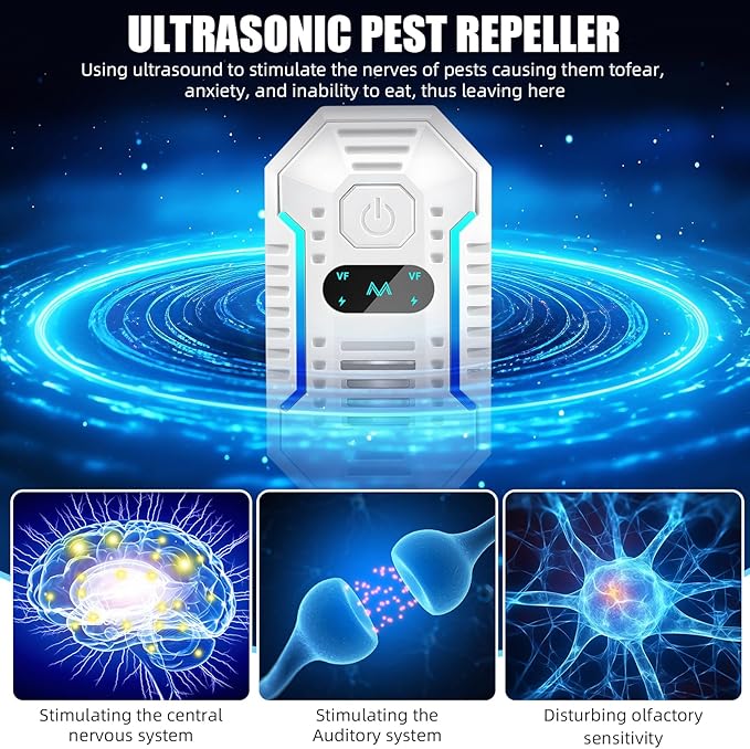 2025 Upgraded Ultrasonic Pest Repellent Indoor Insect Repeller,Pest Control,Repellent Roach,Mouse,Spider,Bugs,Mosquito,Mice,Ant, 6 Packs Rodent Repellent Ultrasonic Plug in,Family and Pets Friendly