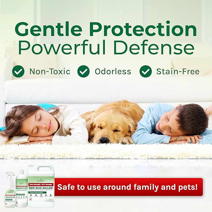 Extra Strength Bed Bug & Lice Elimination Trio - Includes Extra Strength 24 oz Lice & Bed Bug Spray, 32 oz Lice & Bed Bug Laundry Additive, & 128 oz Spray Refill