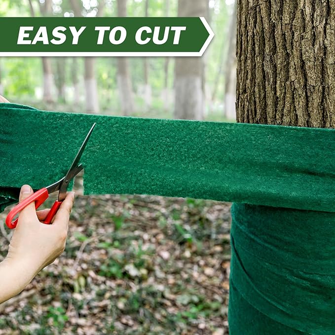 59Ft Tree Wrap(2 Pack), Single-Layer Design,4.7 Inch Width,Trunk Protector - Breathable Sunscreen Wrap for Damaged Bark & Heat Preservation - Easy to Handle & Stylish Design