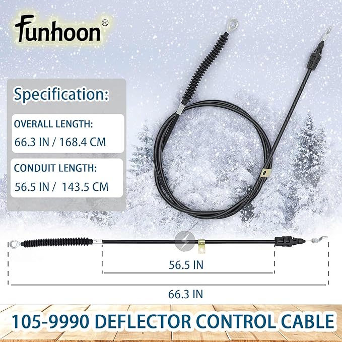 105-9990 Deflector Control Cable for Toro Power Max 726 826 926 928 1028 1128 LE OE LXE OHXE Snow Blowers Replaces 1059990