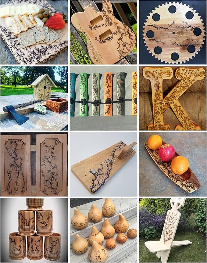 Lichtenberg Machine 10kV 30mA Neon Sign Transformer Fractal Wood Burning Machine Burner Device Neon Power Supply for Real Glass Neon Not Led High Voltage 10000V