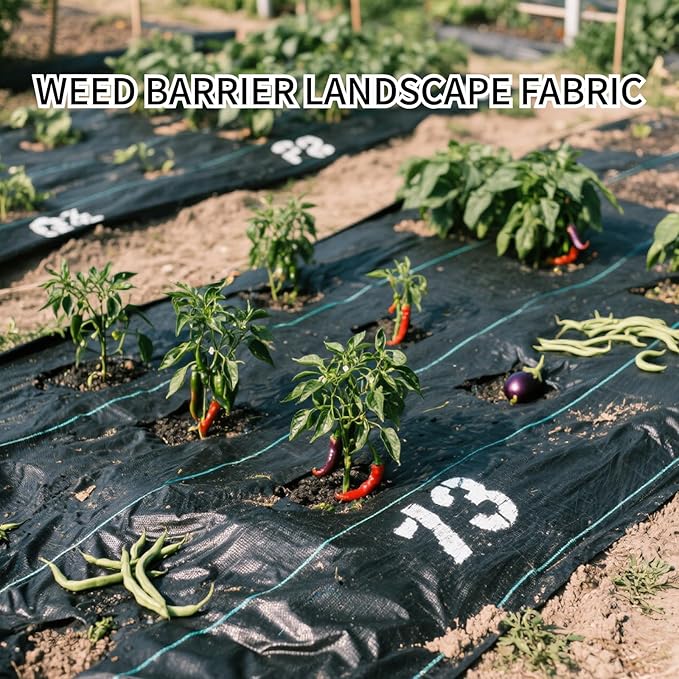 Weed Barrier Landscape Fabric, Durable PE Ground Cover Mat, High Permeability Weed Control Cloth, Gardening Weed Blocker Mat, Driveway Fabric (6x300 FT)