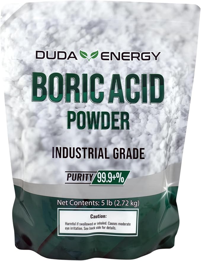 Duda Energy - borp5f borp5 Fine Powder Boric Acid H3BO3 99, 5 lb.