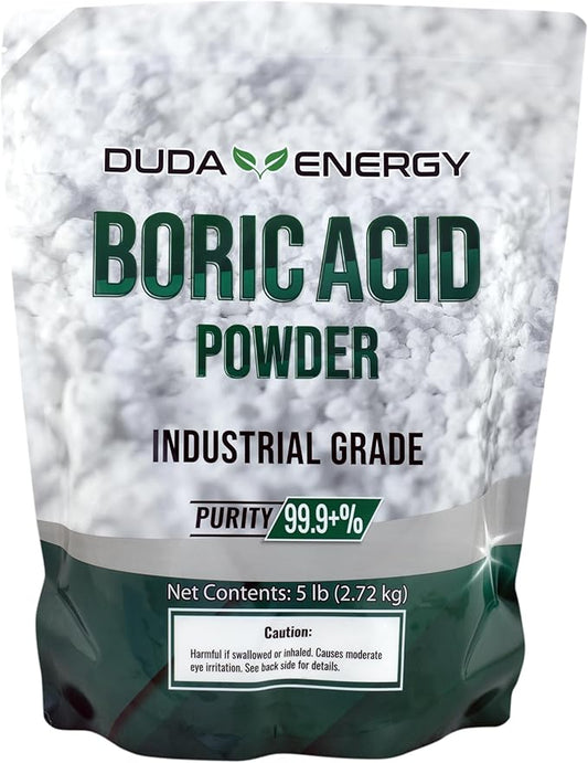 Duda Energy - borp5f borp5 Fine Powder Boric Acid H3BO3 99, 5 lb.