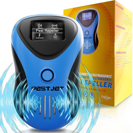 2025 Powerful Mouse Mice Rat Bat Squirrel Repellent (with LCD) - Outdoor/Indoor - Electronic Ultrasonic Pest Repeller Plug in - Deterrent Rodent Control - Electromagnetic Waves Repellent