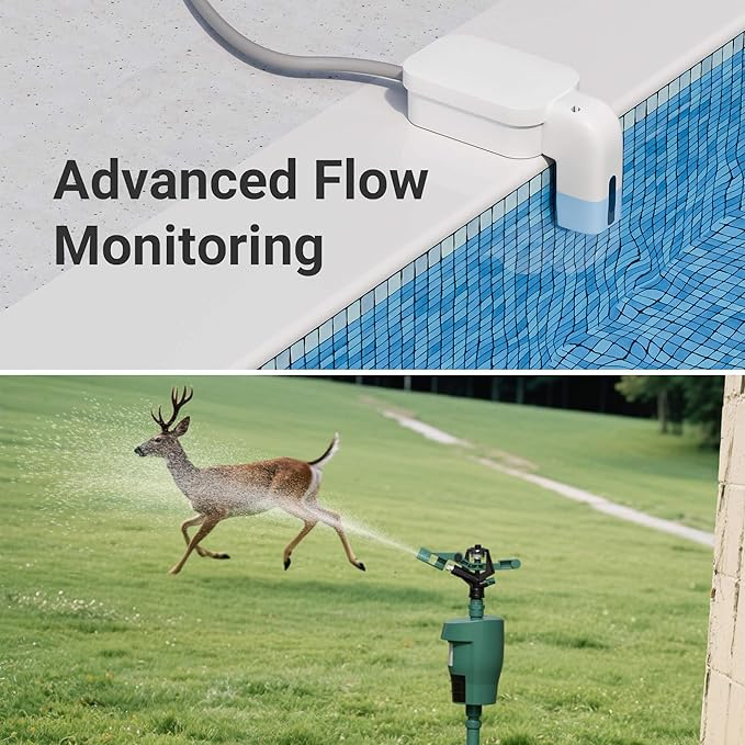 LinkTap T1 Smart Water Timer (Requires Gateway), 2-Outlet Sprinkler Timer, Ideal for Drip Irrigation, Weather Adaptive, Advanced Flow Monitoring, Better Range Than WiFi, IP66, Alexa