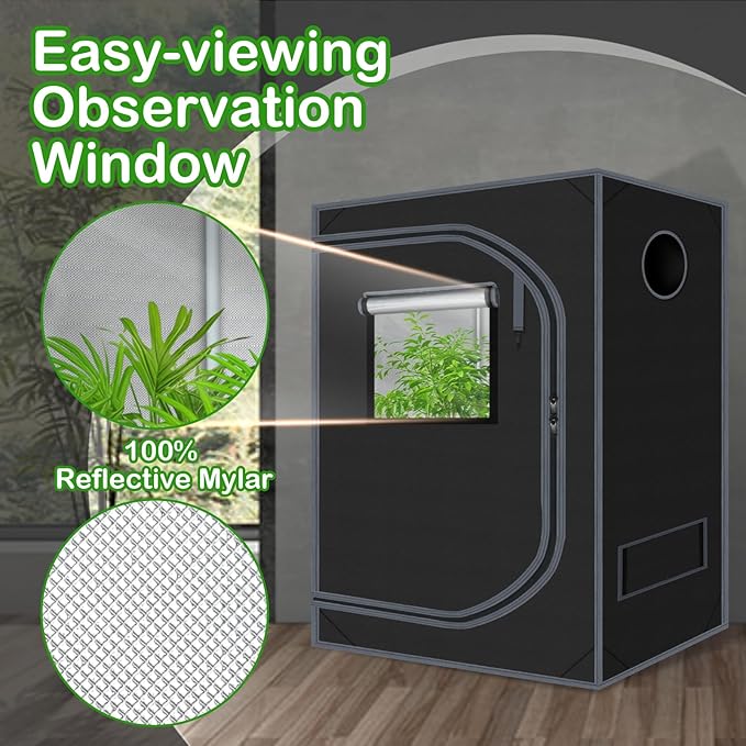 Grow Tent 36"x60"x78" Growing Tents for Indoor Plant 600D Mylar Hydroponic High Reflective Grow Room for Plant Fruit Flower Veg Growing