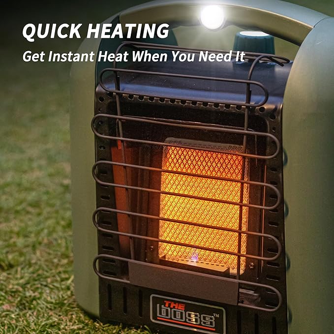 THE BOSS 6,000 BTU Propane Heater Indoor Outdoor Portable Heater Camping Propane Space Heater Outdoor
