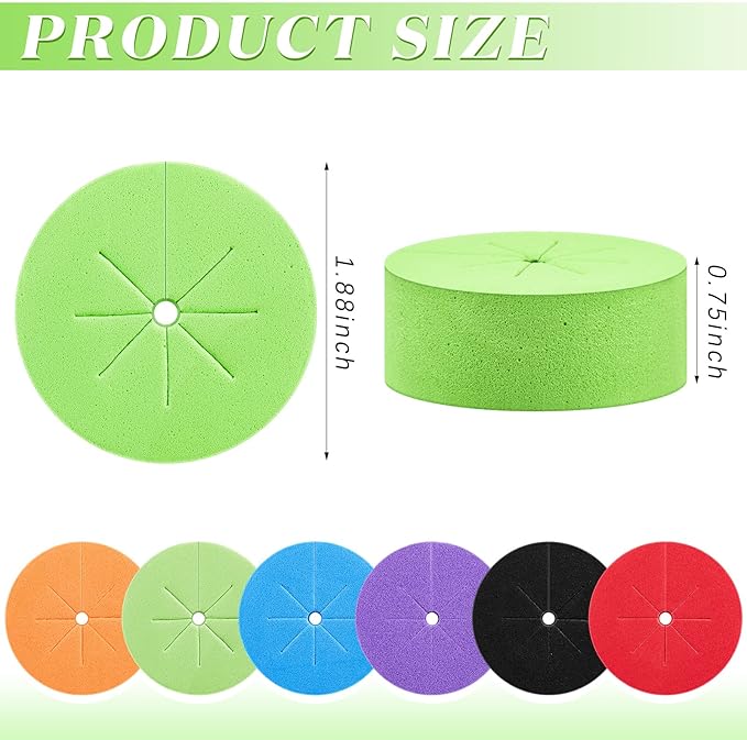 Lallisa 240 Pcs Clone Collars 2 Inch Foam Inserts for Hydroponic Cloning Machines Fits 2" Net Pots Reusable Collars for Hydroponics Plant Germination in DIY Cloner and Clone Machines (Multicolor)