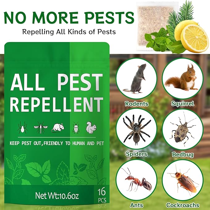 Rodent Mice Repellent, Peppermint Oil Mouse Repellent Balls for Rats Deterrent, Keep Rat Mice Mouse Rodent Out of Indoor House Outdoor Car Engines RV Garage, Humans Pets Safe