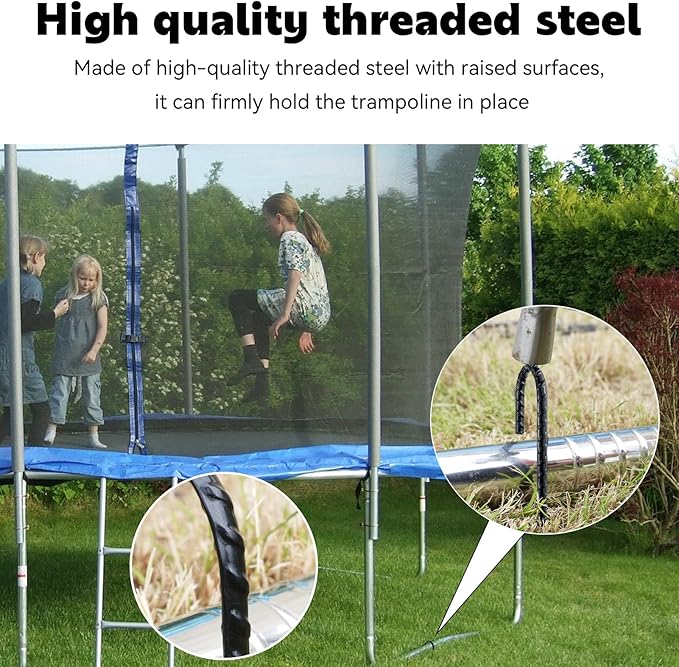 12 Inch J-Hook Rebar Stakes, HeavyDuty Anti-Rust Ground Anchors for Chainlink Fence, Garden Dog Fence, Sports nets, Camping Tent, Etc (20 Pack)