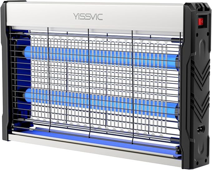 YISSVIC LED Bug Zapper Indoor, 4000V Electric Bug Zapper, Powerful Mosquito Zapper,LED Fly Zapper Indoor, Mosquito Killer with 6.6ft Power Cord for Home Office Restaurant