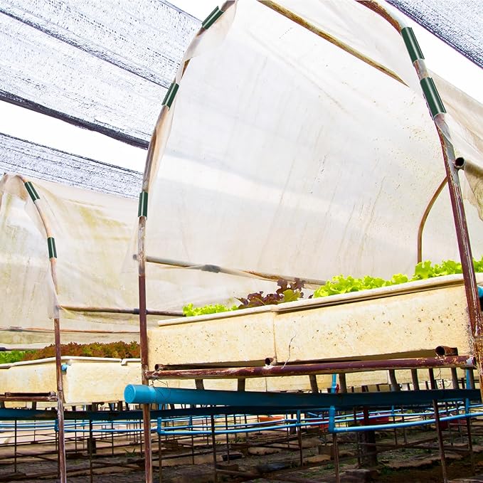 Jetec 32 Pcs PVC Pipe Clips Pool Cover Clamps for Above Ground Pool Greenhouses, Row Covers, Garden, Shelters, Bird Protection, 2.4 Inch Long(for 1 Inch PVC Pipe,Green)