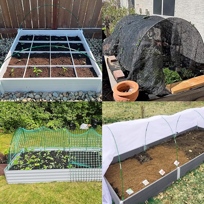 MAXPACE Greenhouse Hoops for DIY 2.7ft or Wider Grow Tunnel, Rust-Free Fiberglass Support Hoops Frame for Garden Fabric, Plant Support Garden Stakes, Gardening Supplies, 25pcs