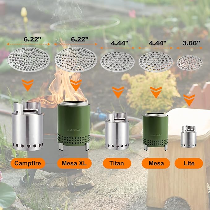 KEESHA 2PCS Pellet Adapter for Solo Stove Lite Fire Pit Dual Fuel Wood and Pellet Converter Prevents Pellet Dropping, Extends Burn Time Stainless Steel, 2mm Thickness (Dia:3.66 in)