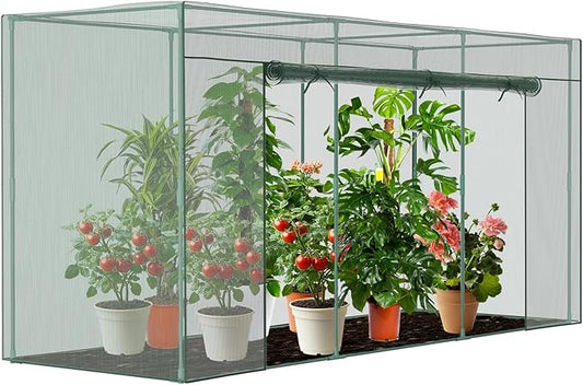 Crop Cages for Garden Plant, 11.8x3.9x6 Ft Plant Protection Netting Tent with Zippered Door, Raised Bed Cover, Garden Bed Cover with Frame, Wind-Resistant Plant Cages for Outdoor Plants