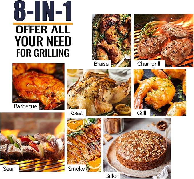 Z GRILLS 7052B Wood Pellet Grill and Smoker with WIFI Smart Home Technology, PID Controller, 709 sq. in, Black