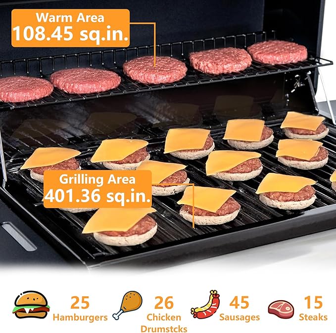 4-Burner Propane Gas BBQ Grill with Plate, 49200 BTU 2 in 1 Propane Griddle Grill Combo with 2 Foldable Side Table for Outdoor Cooking Camping Patio Backyard (4 burner +griddle)