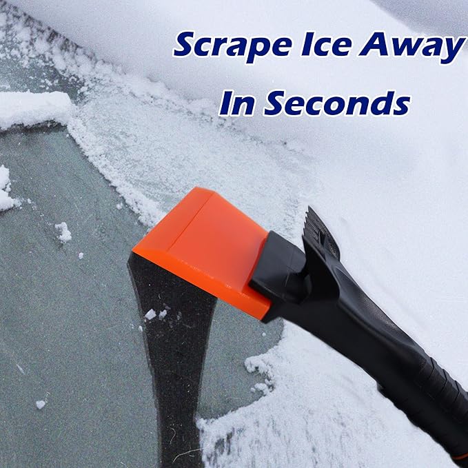 vivicreate Scratch-Free Ice Scraper for Car Windshield Frost Remover with Foam Handle Durable Snow Scraper 2 Pack Winter Car Tool for Quick Ice and Snow Removal