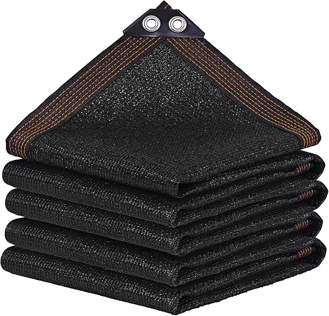 winemana Black Shade Cloth 90%, 8x10 FT Mesh Tarp - Garden Shade for Greenhouse, Patio, Vegetables, Plants Cover and Chicken Coops, Sun Shade Net for Outdoor Protection with Reinforced Grommets