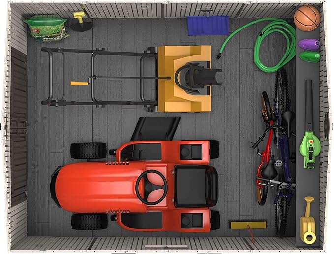 Lifetime 60202 8 x 10 Ft. Outdoor Storage Shed, Gray